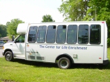 The Center for Life Enrichment transportation van.